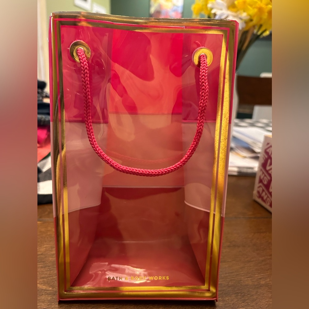 Bath and Body works tricolored gift bag